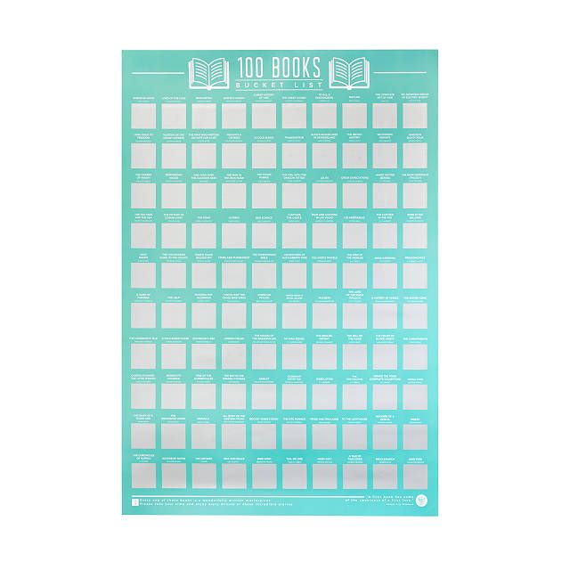 100 Books Scratch Off Poster | UncommonGoods