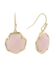 Gold Cynthia Rose Quartz Earrings | TJ Maxx