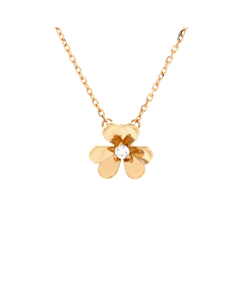 Pre-Owned Van Cleef & Arpels Mini Frivole Pendant Necklace 18K Gold and Diamond, 15.75 | Bloomingdale's (US)