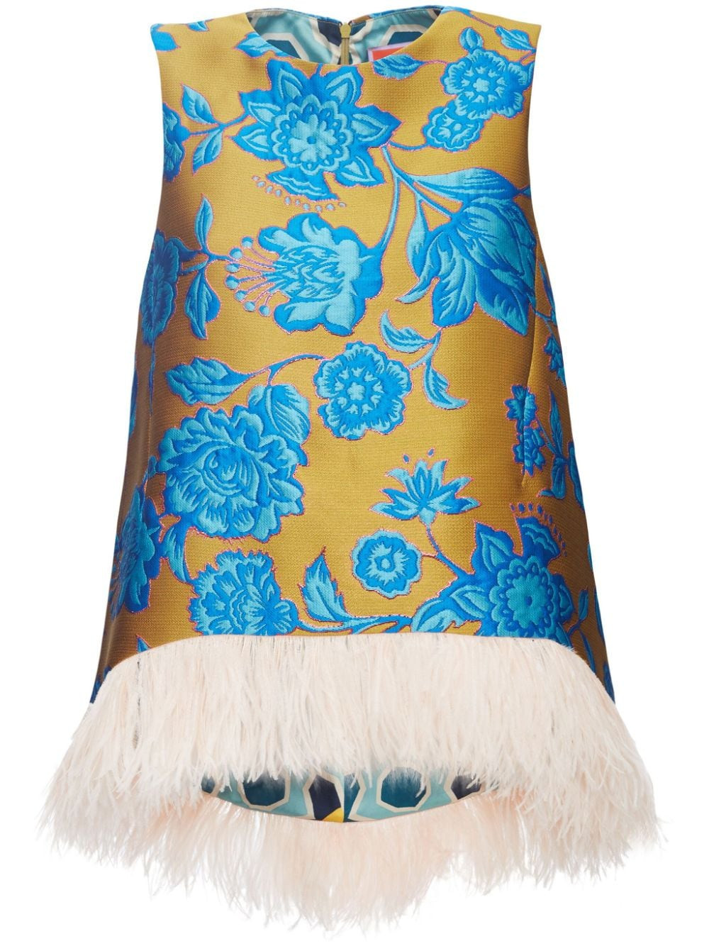 La DoubleJ La Scala floral-jacquard blouse - Yellow | Farfetch Global