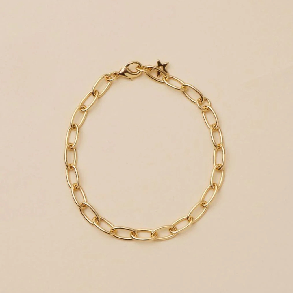 Gold Mini Paperclip Bracelet | Mignonne Gavigan
