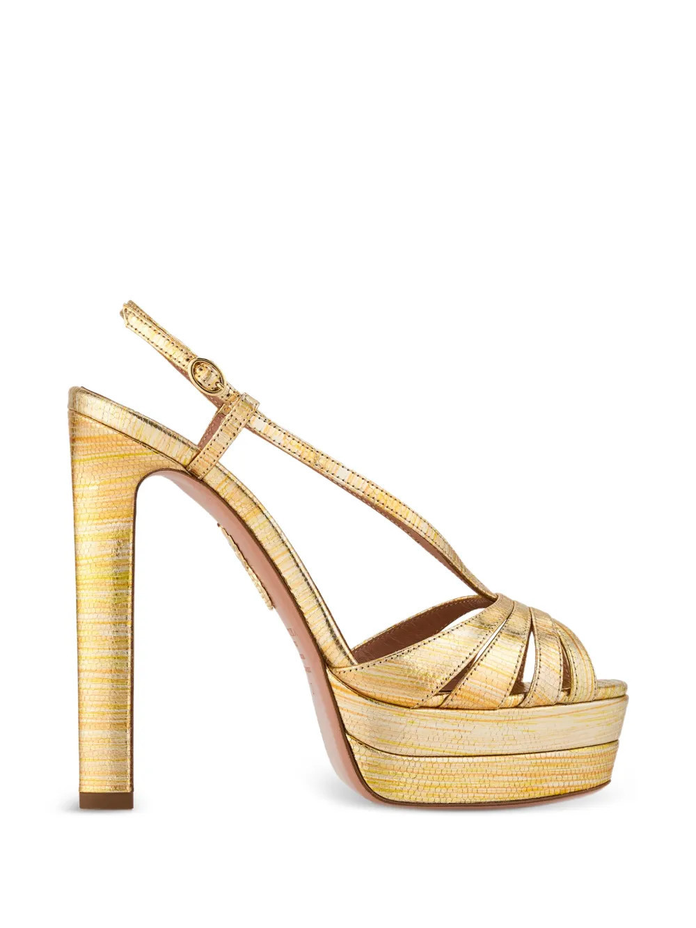 Aquazzura Aimée heeled sandals - Gold | Farfetch Global