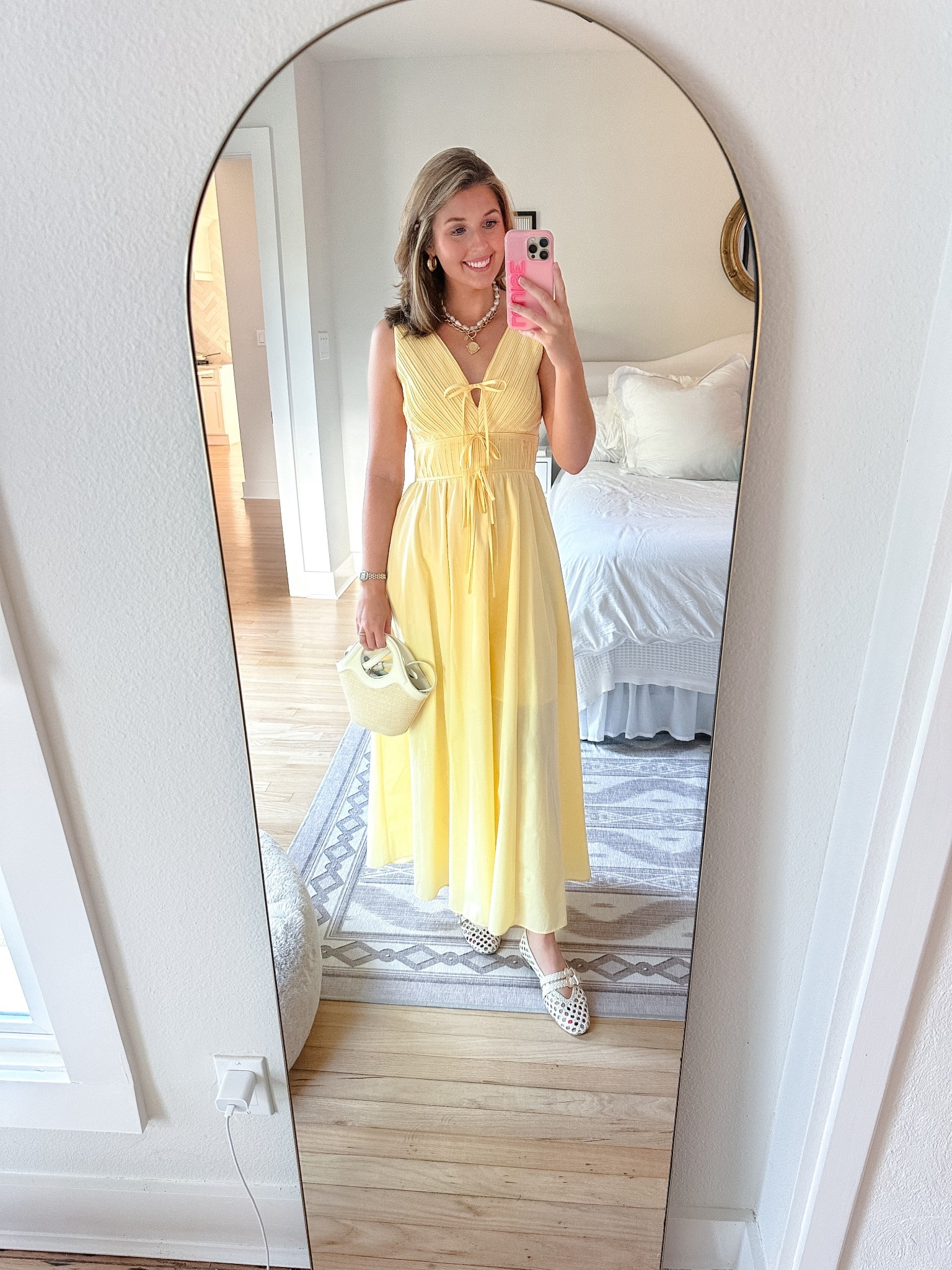 OOTN for dinner last night! Dres is on sale and wearing a S but it runs TTS — should have done XS lol 