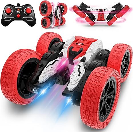 Remote Control Car, Double Sided RC Car, 4WD Off-Road Stunt Car with 360° Flips, 2.4Ghz Indoor/O... | Amazon (US)