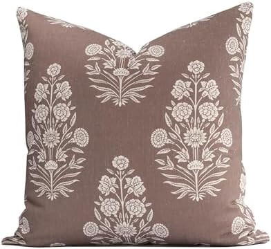 Crumbs Home Modern Farmhouse Fall Linen Indoor Outdoor Throw Pillow Cover Only, 20"x20" Water Rep... | Amazon (US)