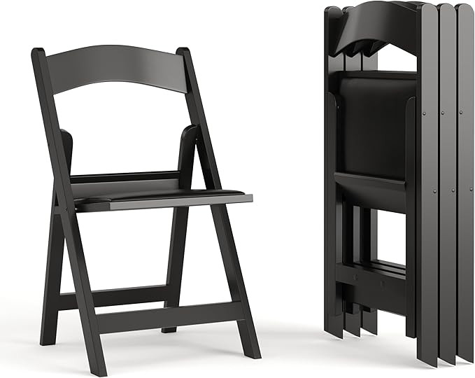 Flash Furniture Hercules Series Folding Chairs for Weddings and Formal Events, Stackable Commerci... | Amazon (US)