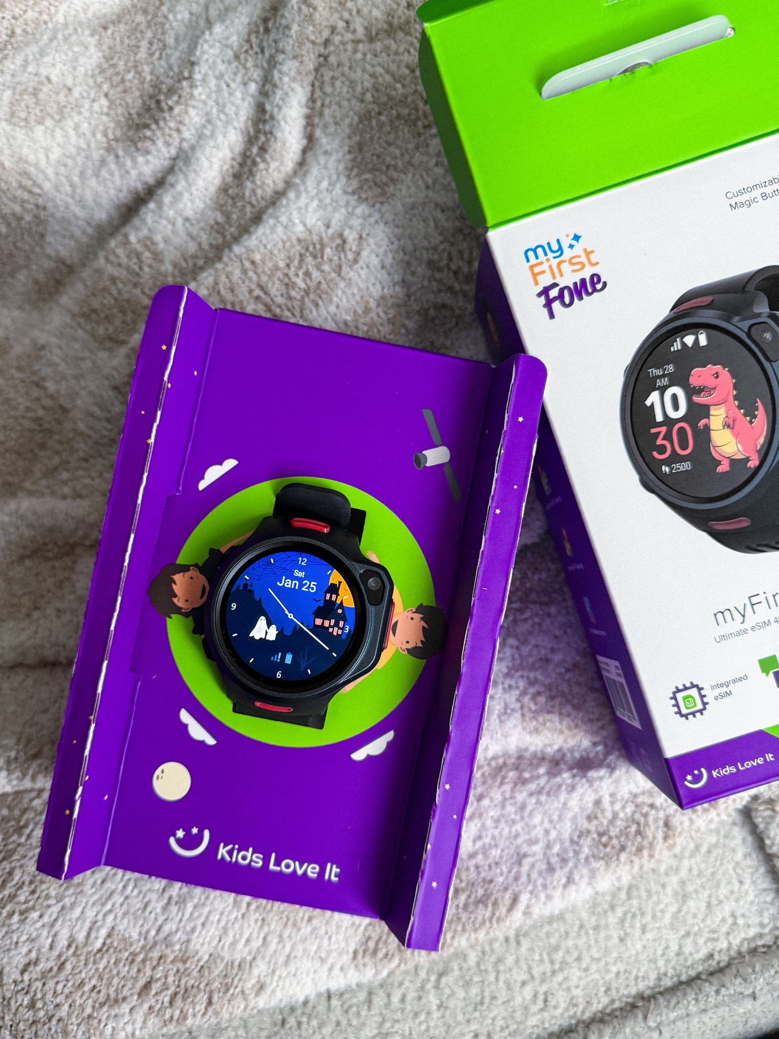 one of my favorite Christmas gifts I got Miles this year🎄I’m setting it up at bedtime before wrapping.

🔗 50% OFF RN: https://urlgeni.us/amzn/myfirstfoner2 

I wanted a way to track him and stay in contact now with him being in grade school, but w/o giving him a phone or internet access. 

this kids smartwatch phone with GPS felt like the perfect in-between—calls + texts to approved contacts only, real-time location tracking, and no open internet.

such a good option for parents wanting peace of mind without rushing a phone 🖤⌚️ 

#KidsSmartwatch #GPSWatchForKids #PhoneAlternativeForKids #SmartwatchPhone #MomLife #IntentionalParenting #TechForKids #SchoolAgedKids #GiftIdeasForKids #ChristmasGiftIdeas #PeaceOfMindForParents

#LTKmomlife #LTKGiftGuide #LTKKids