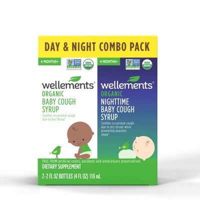 Wellements Organic Day & Night Baby Cough Syrup - 2pk/4 fl oz | Target