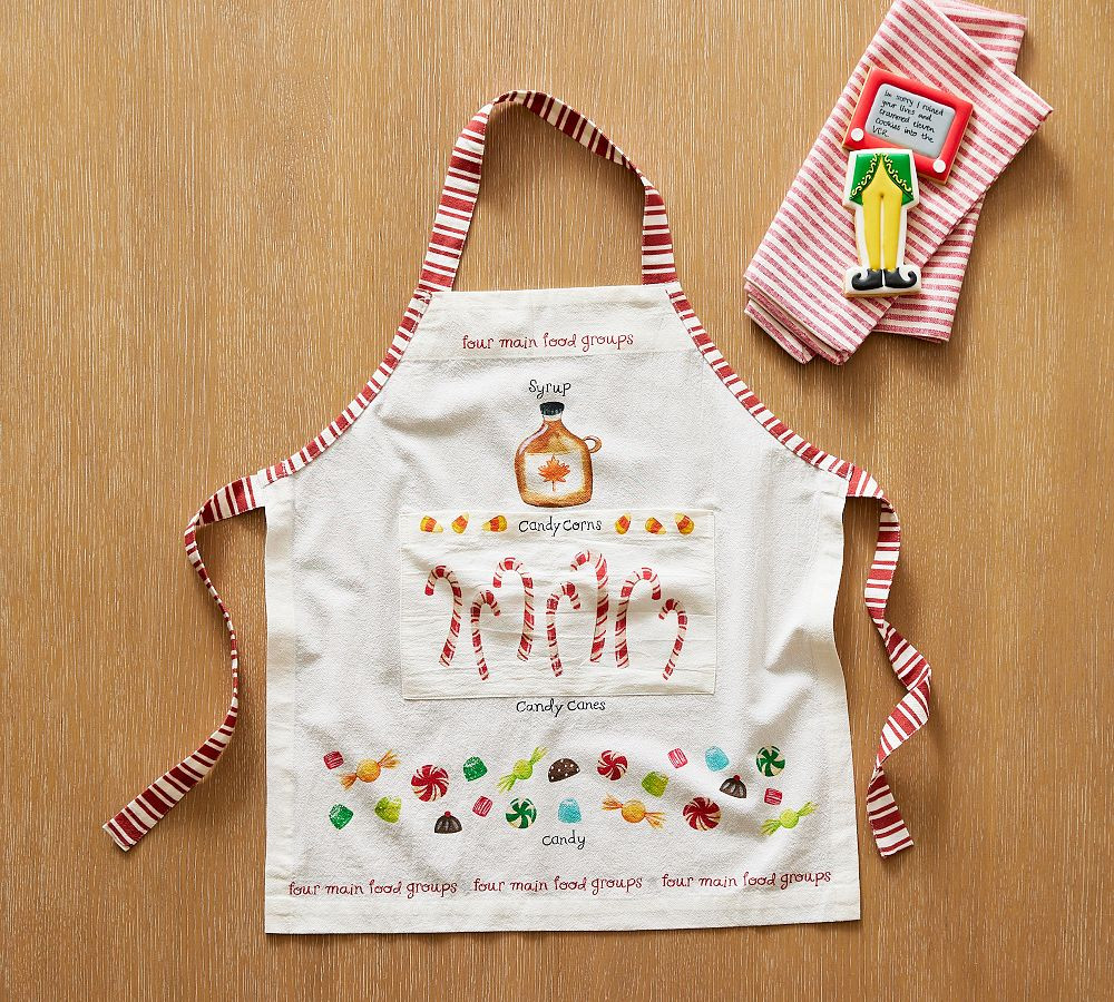 Elf Food Groups Kids Apron | Pottery Barn (US)