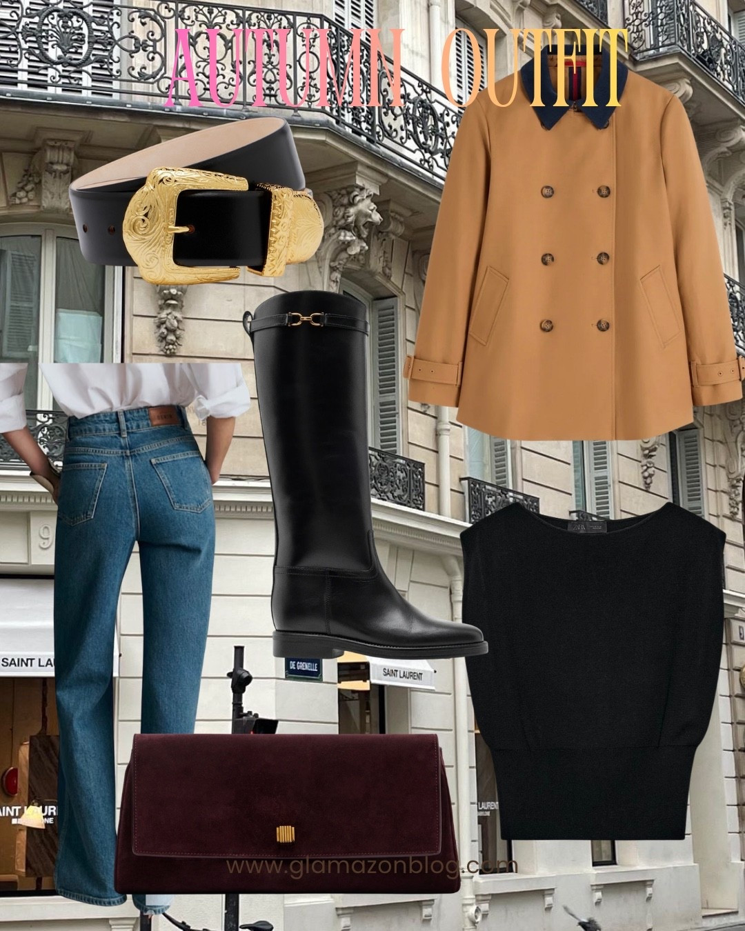 Chic outfit, short trench, Boden coat, riding boots, massimo dutti boots, Khaite bag, Zara top, 70s jeans

#LTKautumn #LTKFashionMonth #LTKover50style