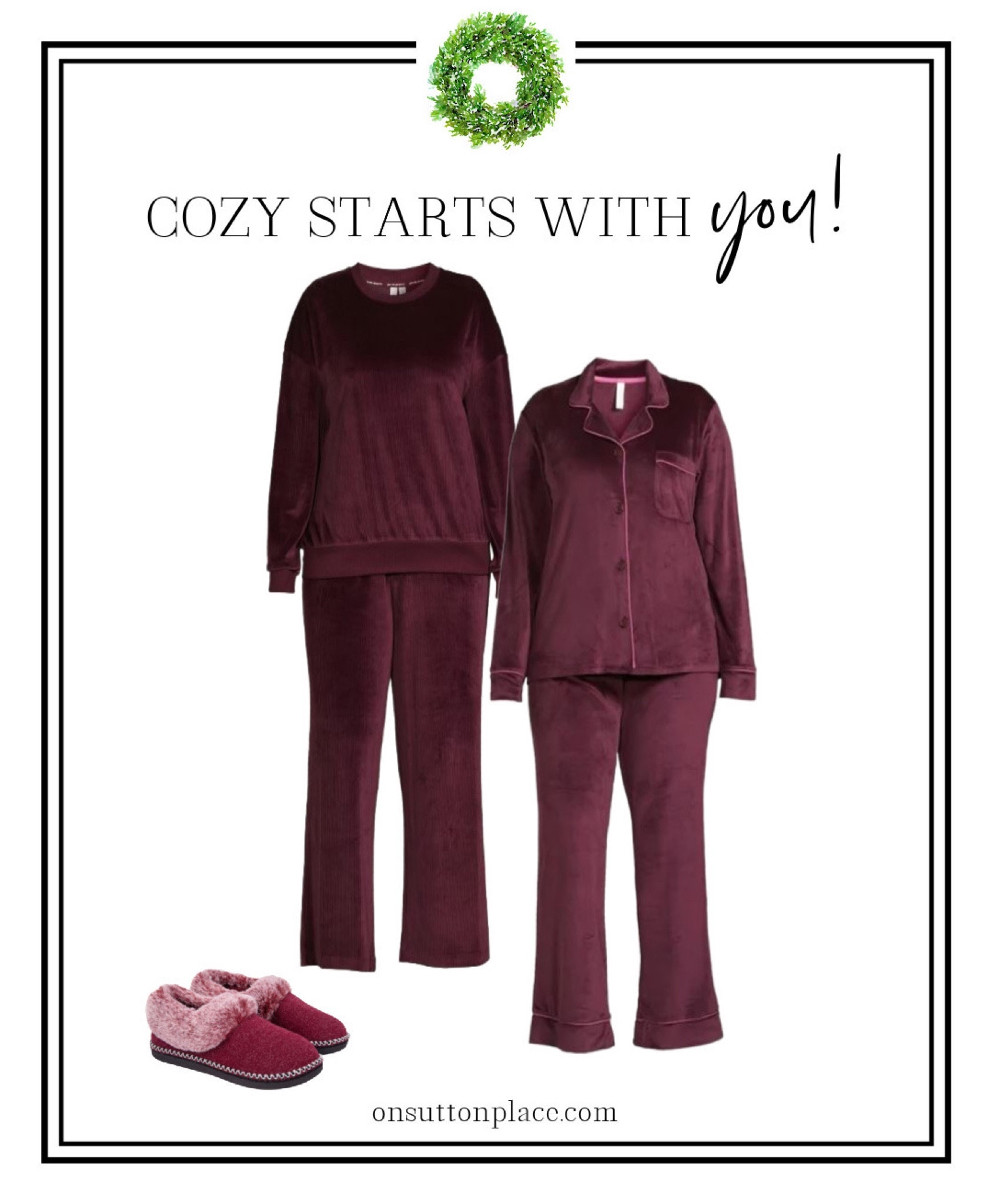 Crushed plum ribbed velour loungewear set and pajamas. The ultimate cozy Christmas gift! @WalmartFashion
#WalmartPartner #WalmartFashion

#LTKfindsunder50 #LTKHoliday #LTKGiftGuide