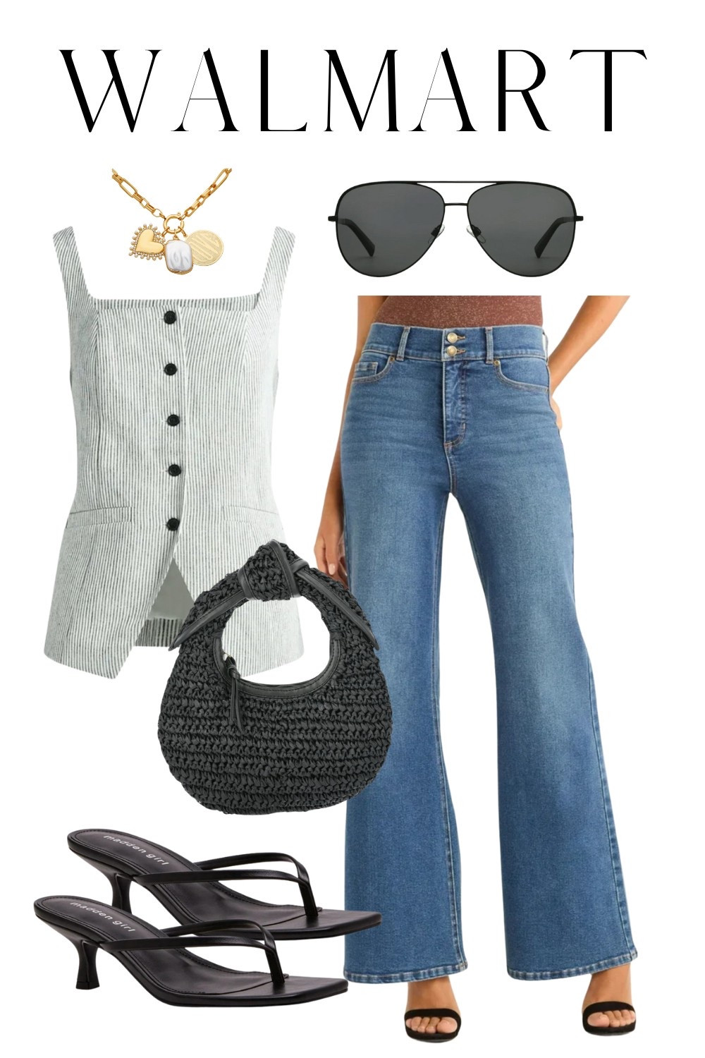 Summer date night outfit idea!
Walmart new arrivals, linen vest, black straw bag, summer purse, kitten heels

#LTKFindsUnder50 #LTKStyleTip #LTKSeasonal