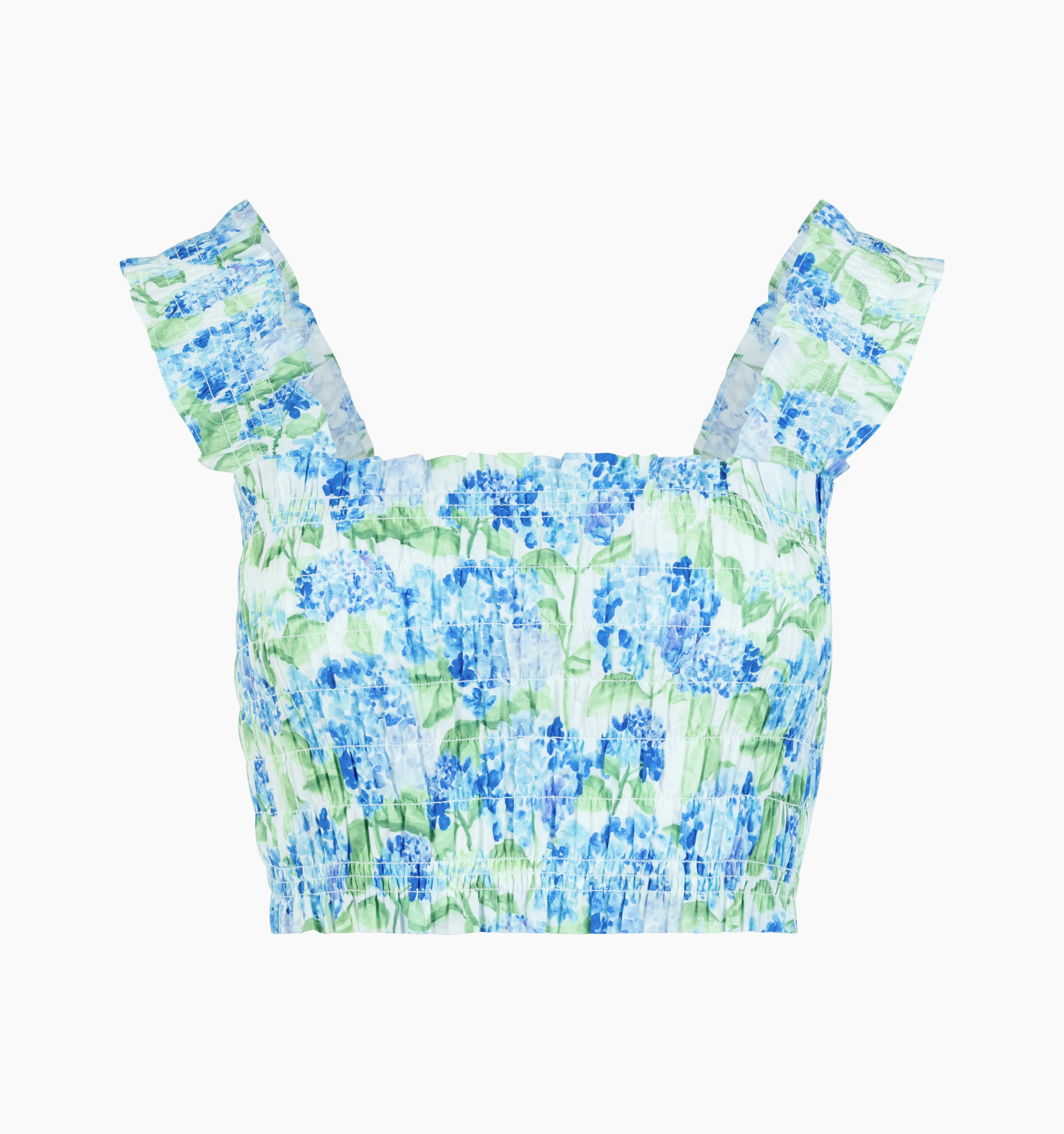 The Azalea Nap Top | Hill House x La Coqueta Blue Watercolor Hydrangea / XXS | 100% Cotton | Hill House Home | Hill House Home US