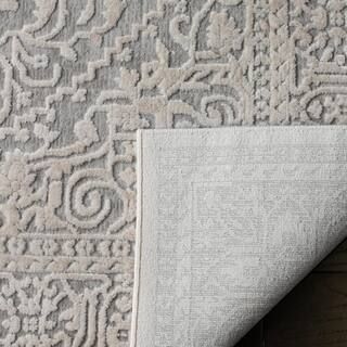Reflection Light Gray/Cream 8 ft. x 10 ft. Area Rug | The Home Depot