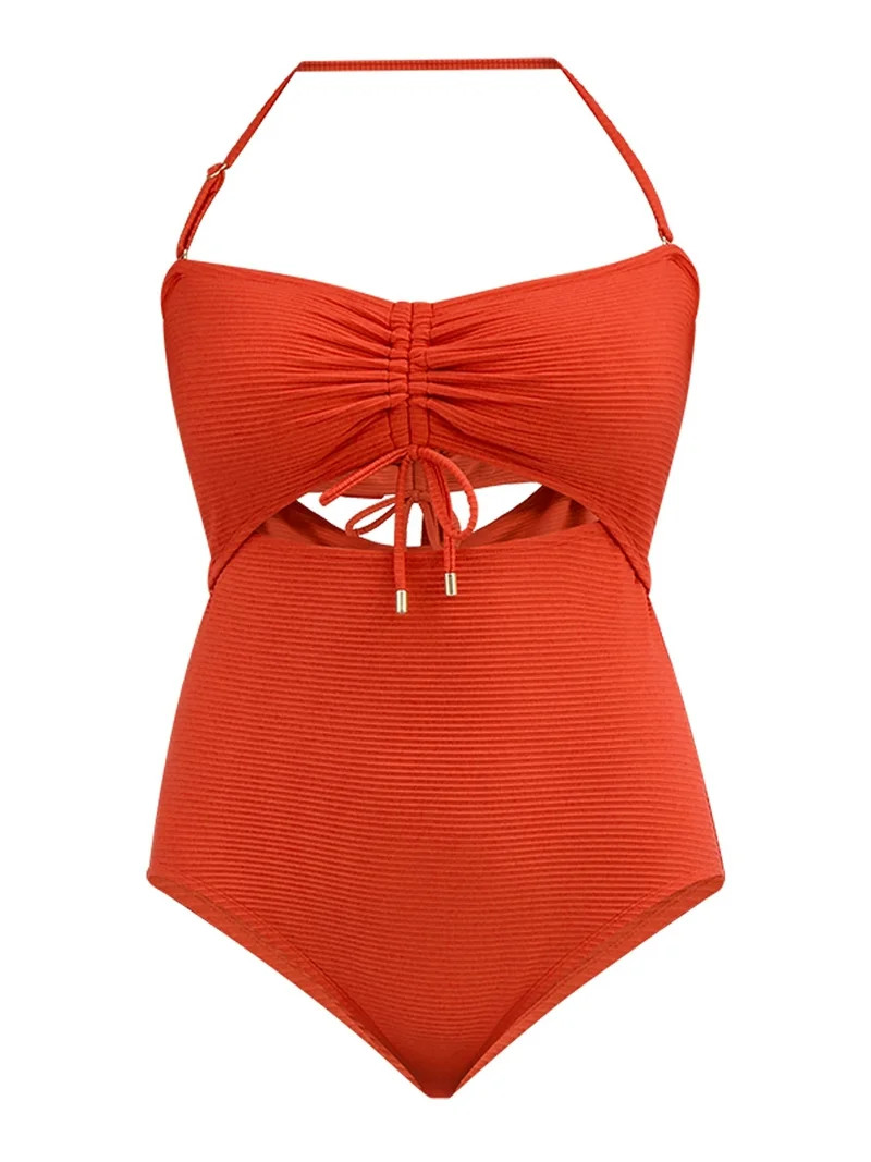 Time and Tru Women's and Women’s Plus Cutout One Piece Swimsuit, Sizes XS-3X | Walmart (US)