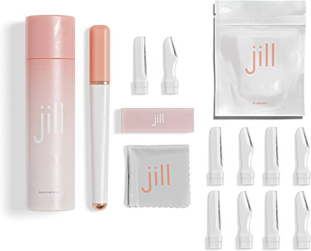 Jill Dermaplane Razor Starter Kit + 4 Shave Sets, 8 Dermaplane Refill Blades Bundle | Amazon (US)