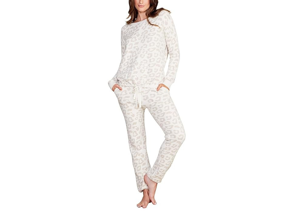 Barefoot Dreams Ultra Lite Barefoot in the Wild Track Pants Women's Pajama Cream-Stone : XL, Nylon/Viscose | Zappos
