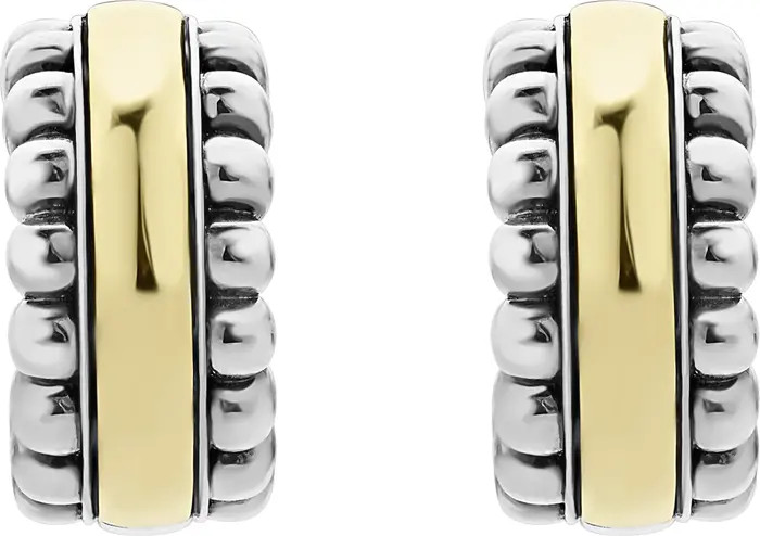 LAGOS Signature Caviar Small Two-Tone Hoop Earrings | Nordstrom | Nordstrom