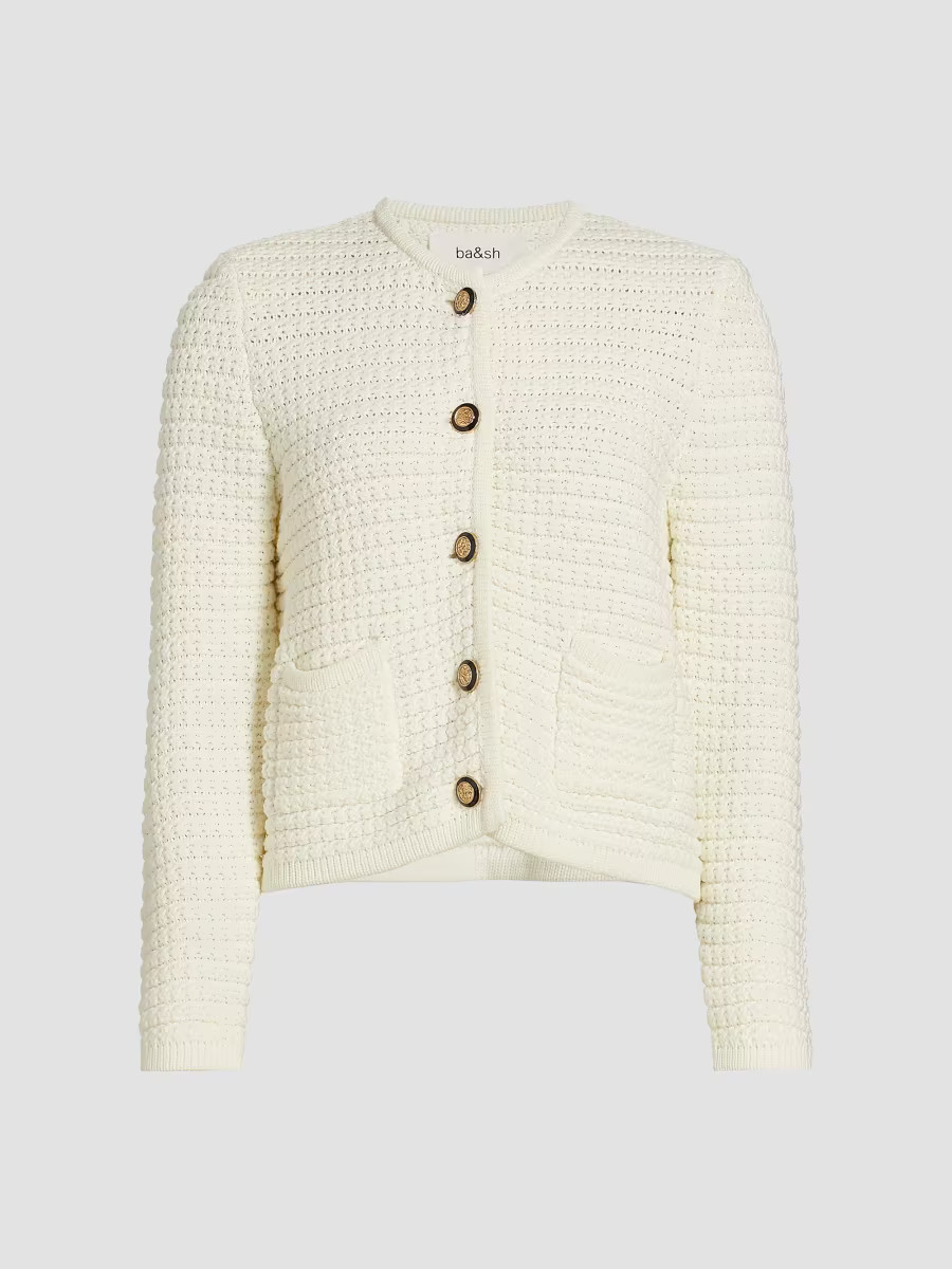 Women's Gaspard Cotton-Blend Cardigan - Lilas - Size Medium | Saks Fifth Avenue