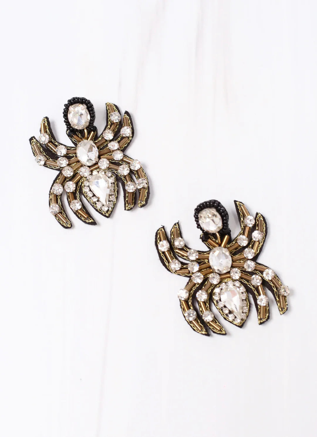 Aragog Embellished Gold Spider Earring | Caroline Hill