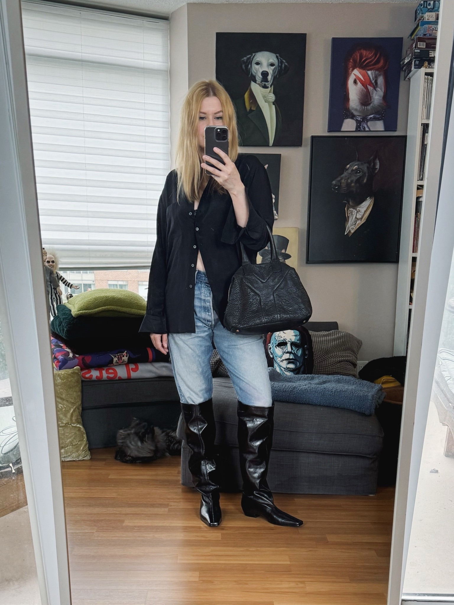 Too much for the library? 😂 don’t save things for the right occasion because you’ll never wear them  
Jeans and bag are vintage.
 •
#falloutfit #ysleasy  #torontostylist #StyleOver40  #secondhandFind #fashionstylist #slowfashion #vintagelevis #FashionOver40  #MumStyle #genX #genXStyle #shopSecondhand #genXInfluencer #genXblogger #secondhandDesigner #Over40Style #40PlusStyle 


#LTKStyleTip #LTKOver40 #LTKShoeCrush