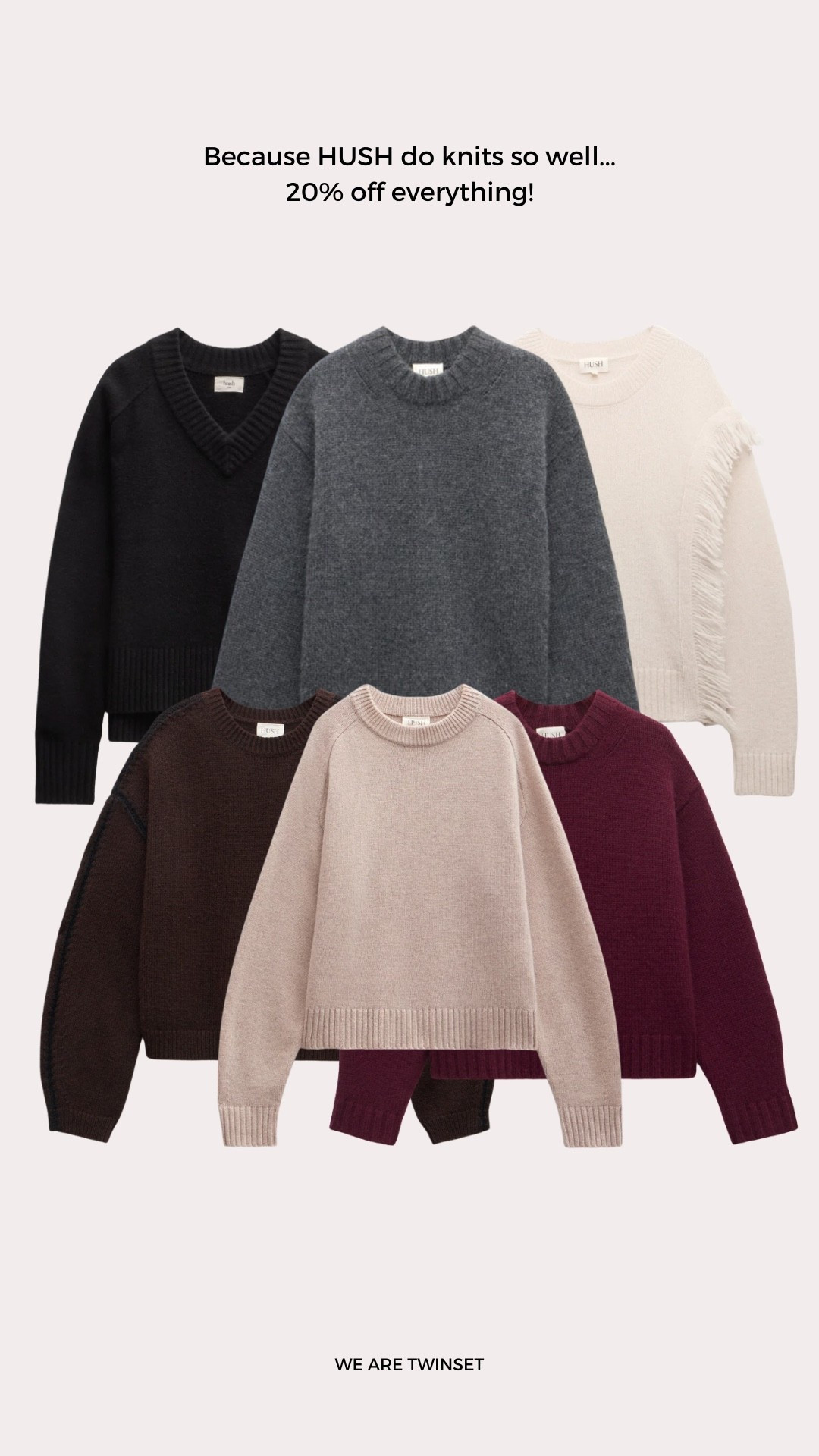 Because HUSH do knitwear so well 🤌🤌🤌 some of our fave styles in the Black Friday Sale 

#LTKCyberWeek #LTKwinter #LTKstyletip