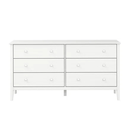 Arzell Solid Pinewood/ MDF 6 Drawer Dresser | Wayfair North America