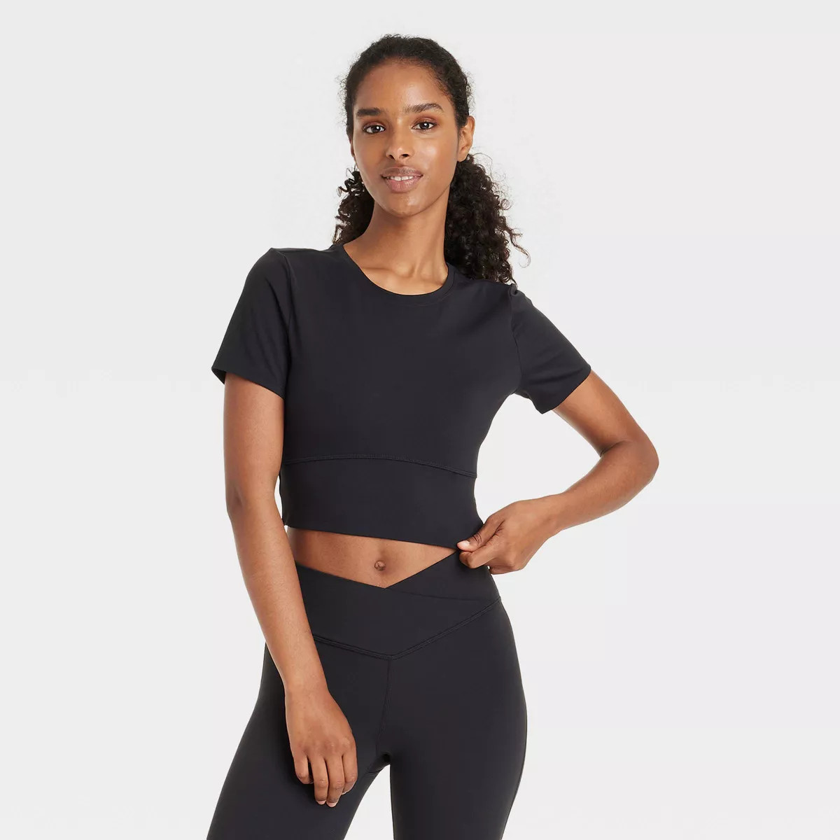 Women's Cropped Short Sleeve Shirt - JoyLab™ | Target