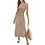 ANRABESS Womens Summer Casual Sleeveless T Shirt Midi Dress Slim Fit Tie Waist Split Tank Long Dr... | Amazon (US)