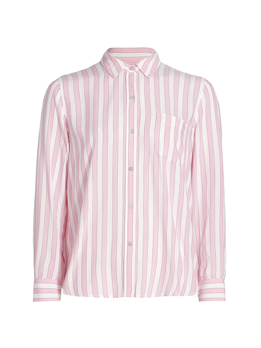 Women's Wren Striped Shirt - Rose Bloom Stripe - Size XL | Saks Fifth Avenue