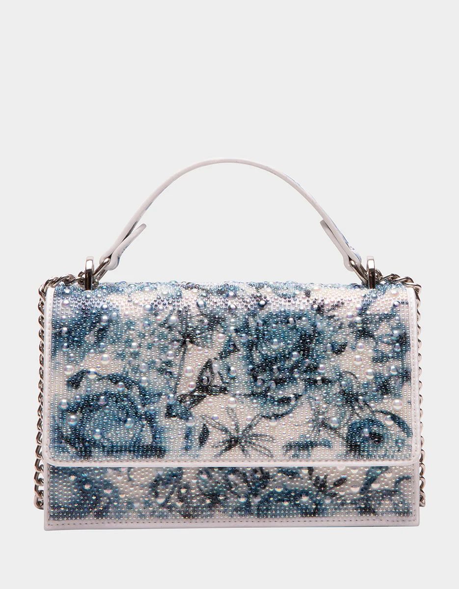 PEARL TOILE CONVERTIBLE BAG BLUE/MULTI | Betsey Johnson