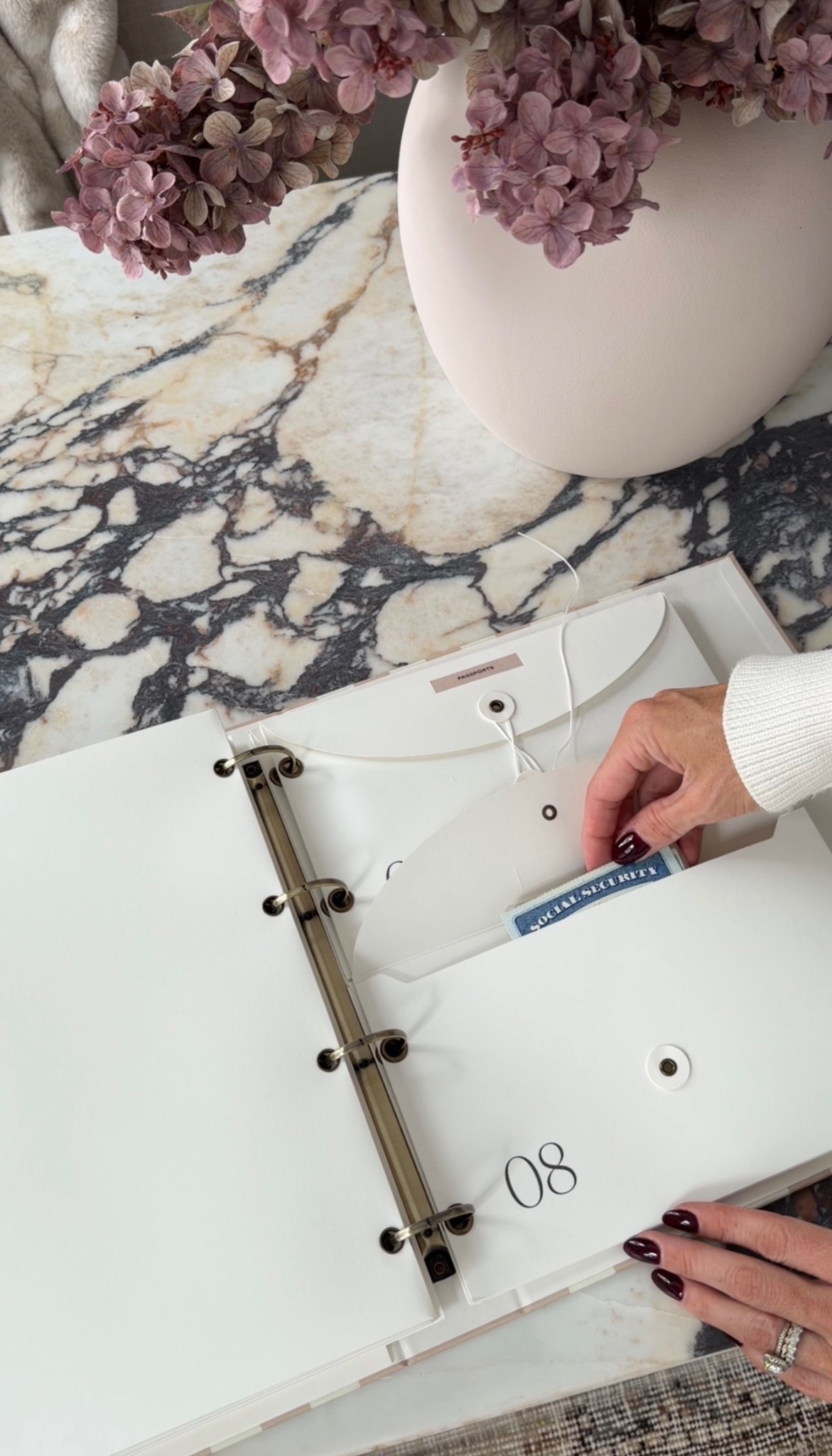 This document organizer binder has saved me! I was constantly stressed about having papers, documents, birth certificates, etc. all over the house or in drawers. I grabbed this and put all our important things in it, and now I have one spot for everything! 

#LTKHome