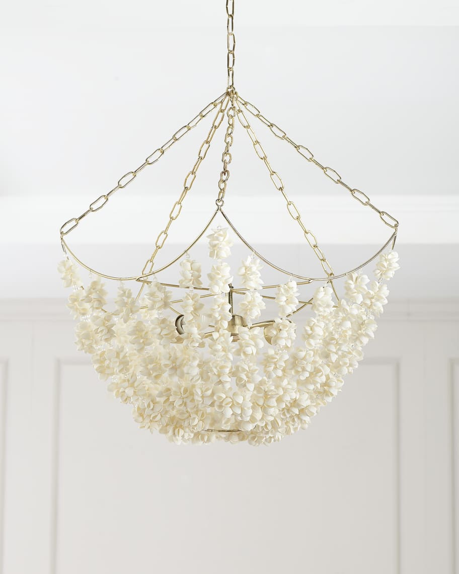 Clamrose Shell Chandelier | Horchow