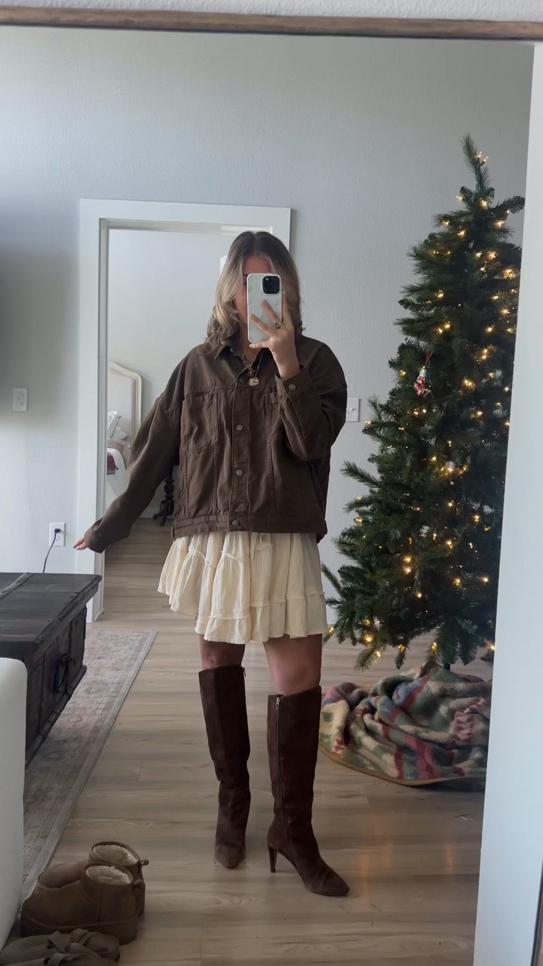 jacket: M
skirt is sold out but linked similair!

#LTKWorkwear #LTKHoliday #LTKStyleTip
