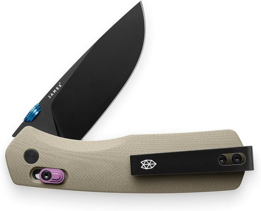 JAMES° The Carter Folding Pocket Knife Built for EDC Featuring a Slide Lock, 2.8" Black Corrosio... | Amazon (US)