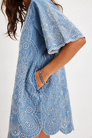 Harlow Embroidered Mini Dress | Free People (Global - UK&FR Excluded)