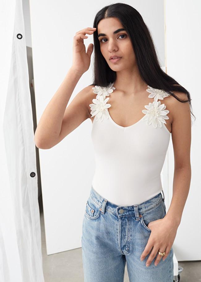 Flower Applique Bodysuit | & Other Stories (EU + UK)