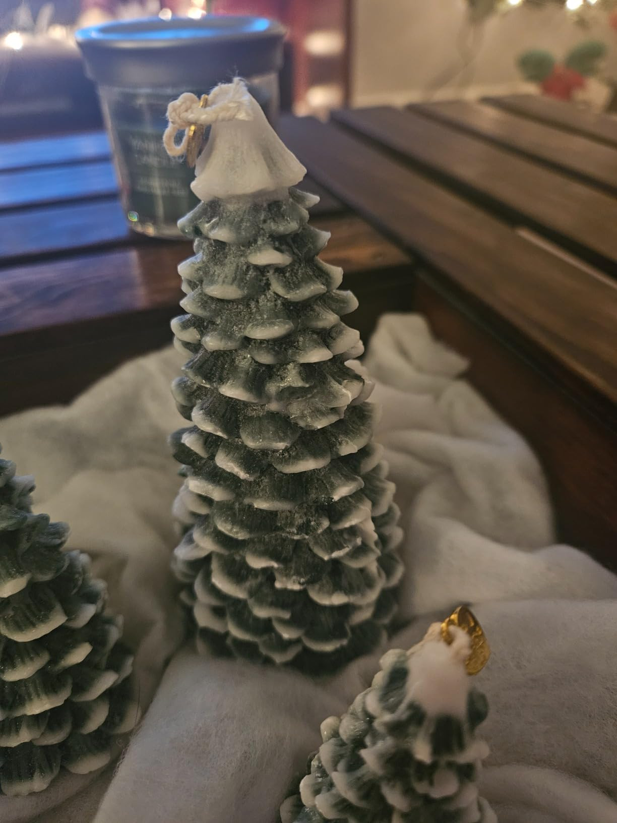 MTLEE 3 Pcs Christmas Tree Shape Candle Set Wax Realistic Tree Shaped Candle Christmas Relaxation... | Amazon (US)