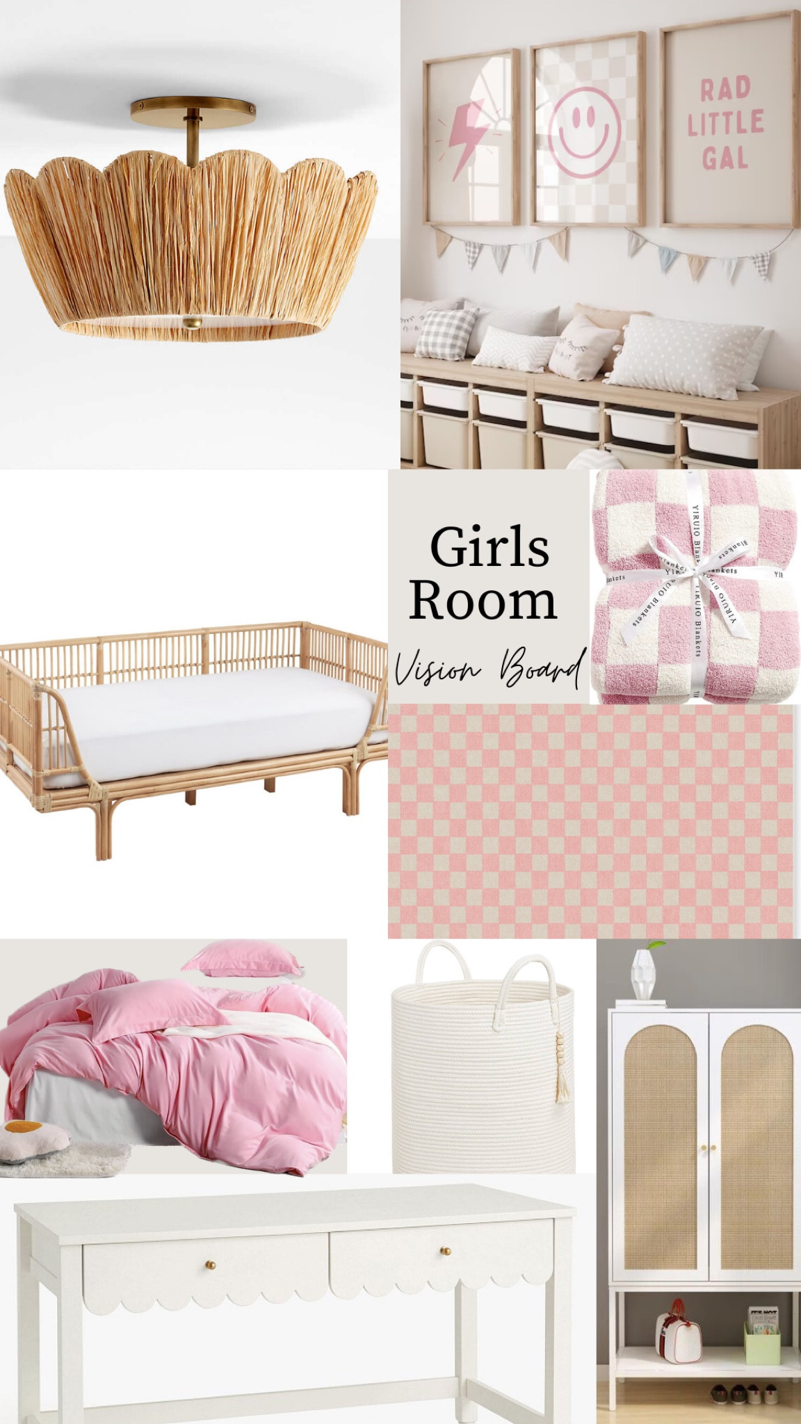 Girls bedroom vision board. Girls boho rattan bedroom. #homedecor #bedroomdecor #bohodecor #girlsbedroom #bedroominspo #girlsroomdecor #roomdecor #pink #checkered #pinkcheckered #rattan #boho #checkereddecor #pinkdecor #kidsroom #homeinspo #girlyroom #girlsroom

#LTKhome #LTKSeasonal #LTKkids