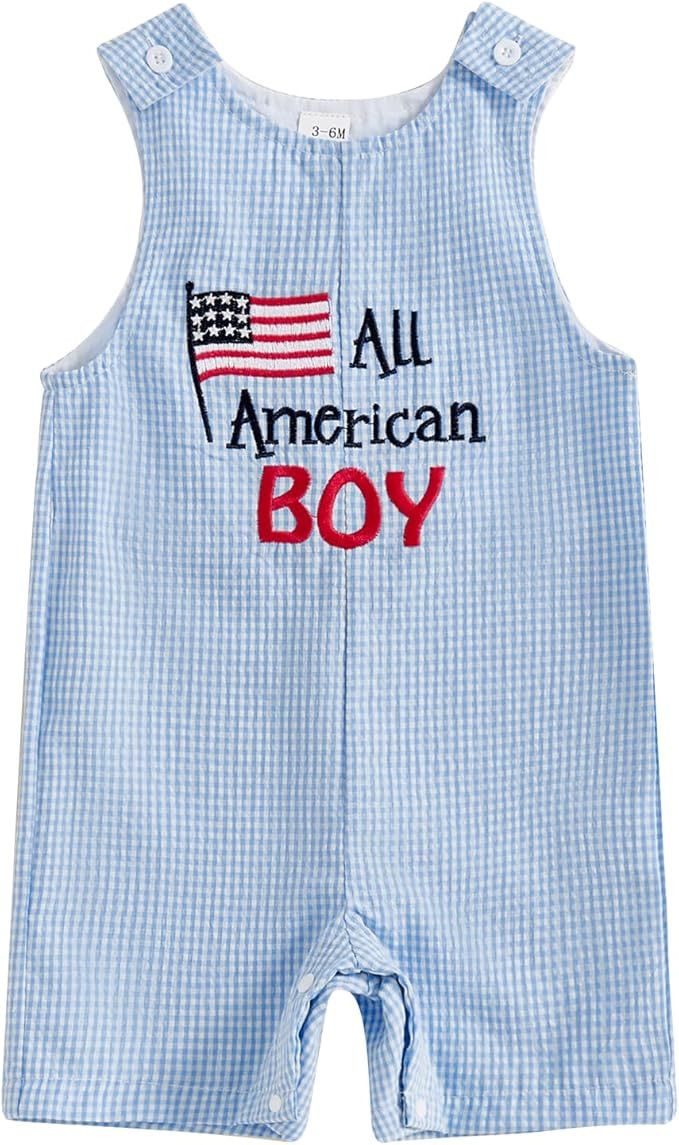 YINGISFITM My First Thanksgiving Baby Boy Outfit Turkey Romper Sleeveless Jumpsuit Newborn Thanks... | Amazon (US)