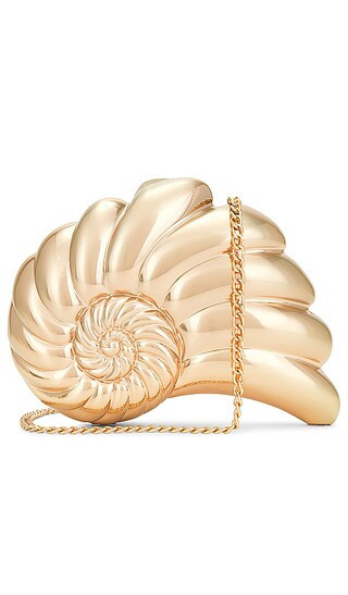 olga berg Shella Clutch in Metallic Gold. | Revolve Clothing (Global)