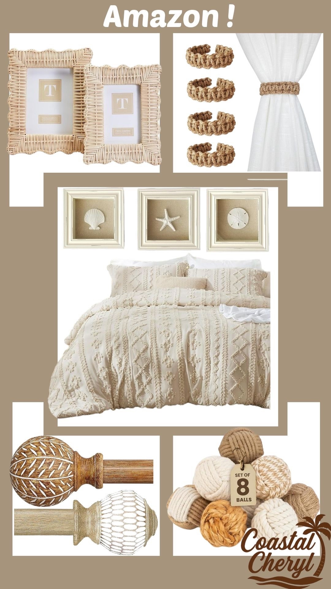 Cozy coastal-themed home decor with natural textures and soft, warm tones! #amazon #amazonhome #coastaldecor #homedecor 

#LTKGiftGuide #LTKHome #LTKFindsUnder50