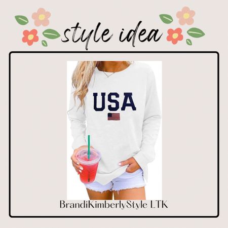 Memorial Day weekend and Independence Day is coming up! I thought this sweatshirt is appropriate for the occasions BrandiKimberlyStyle, festive, holidays  

#LTKStyleTip #LTKSeasonal