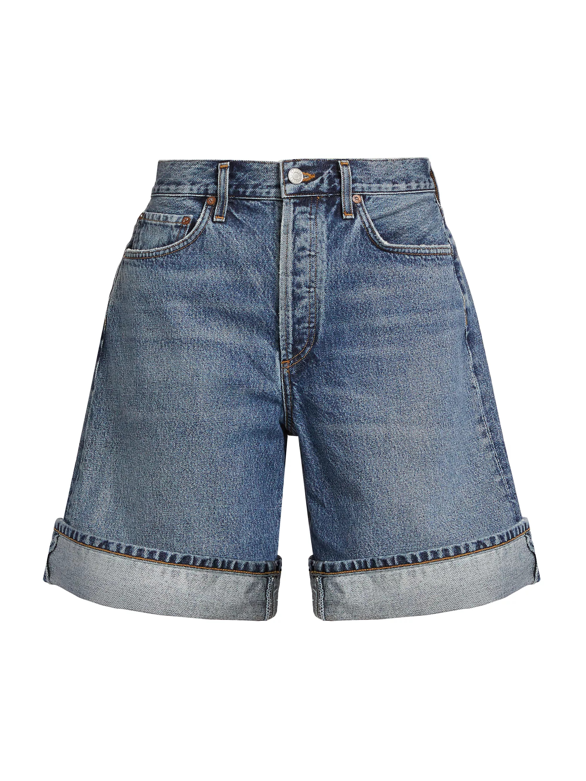 Dame High-Rise Cuffed Denim Shorts | Saks Fifth Avenue