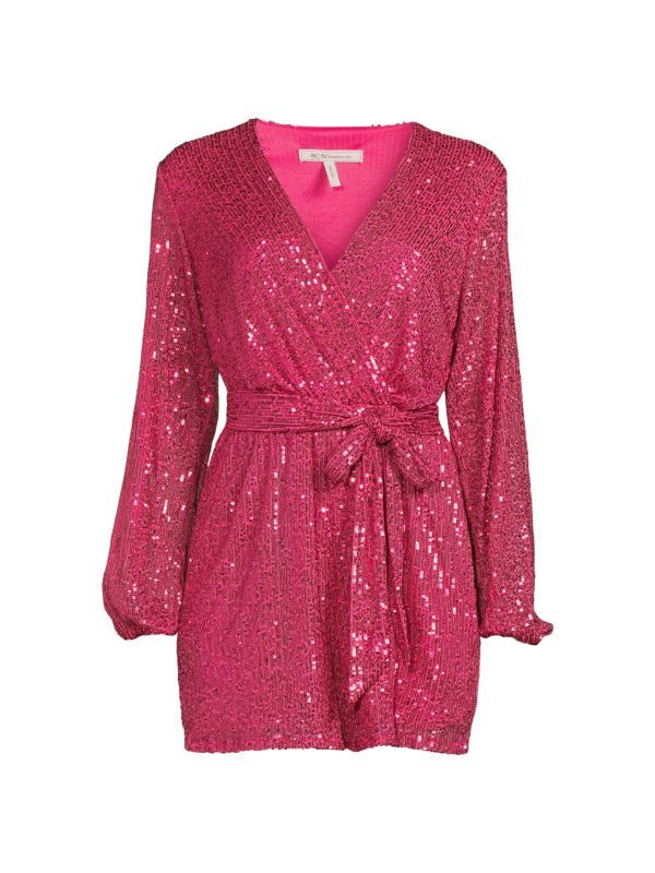 ​Sequin Wrap Romper | Saks Fifth Avenue OFF 5TH