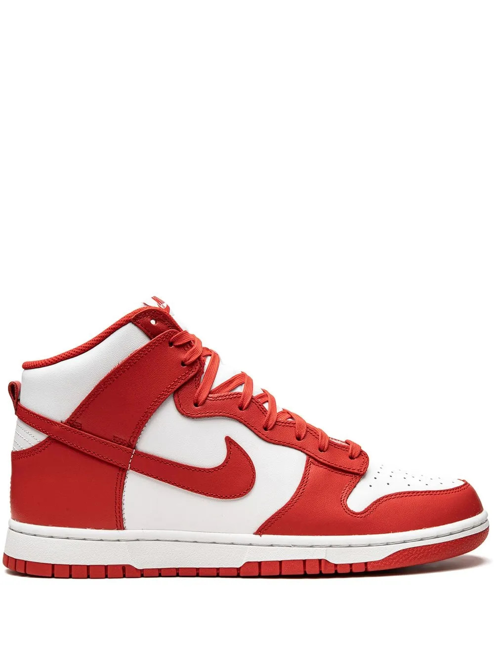 Nike Dunk High "White/University Red" Sneakers - Farfetch | Farfetch Global