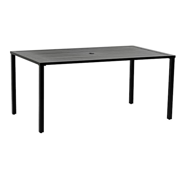 Grammercy Rectangle Patio Dining Table, Black | At Home