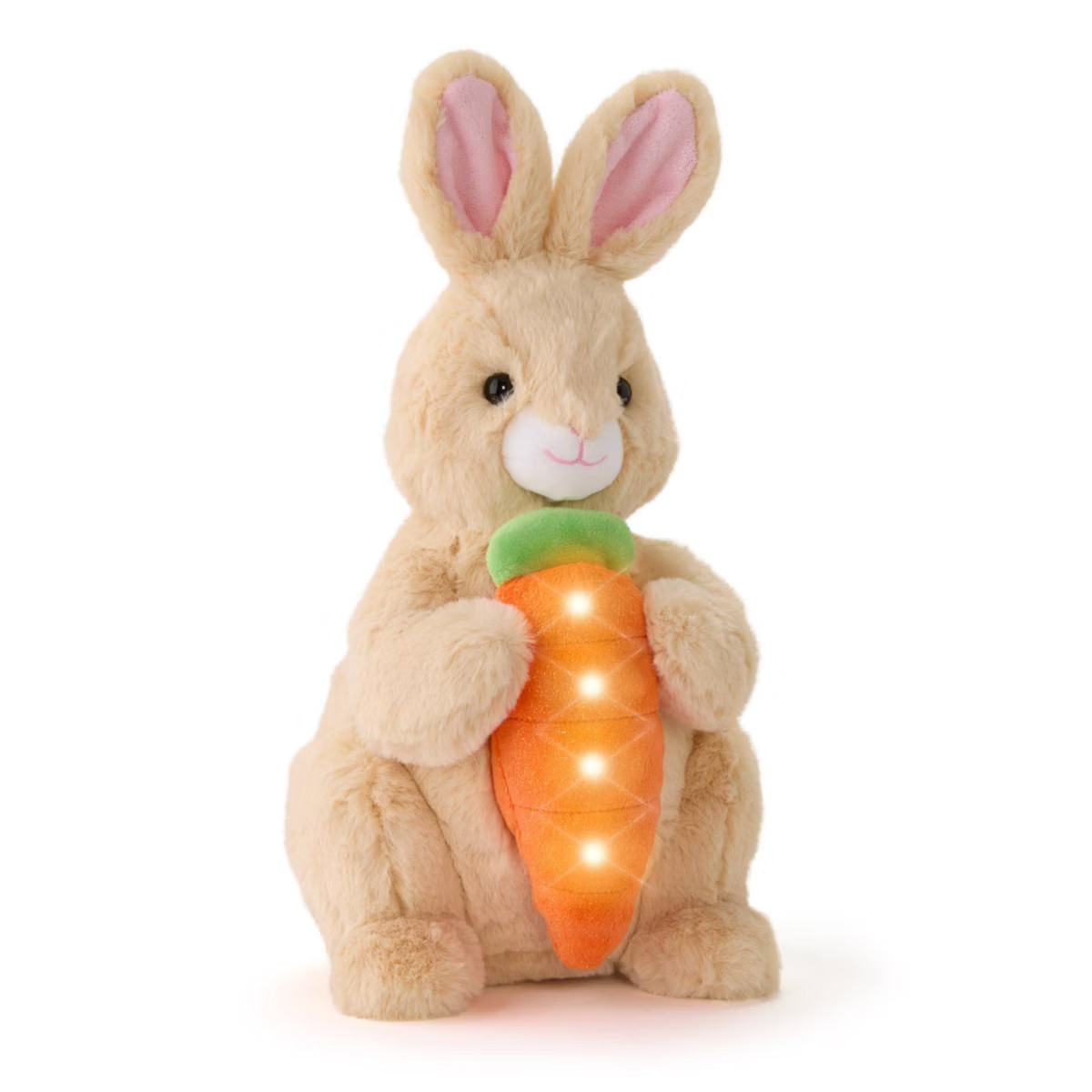 FAO Schwarz 12" Glow Brights Bunny with Carrot Plush | Target