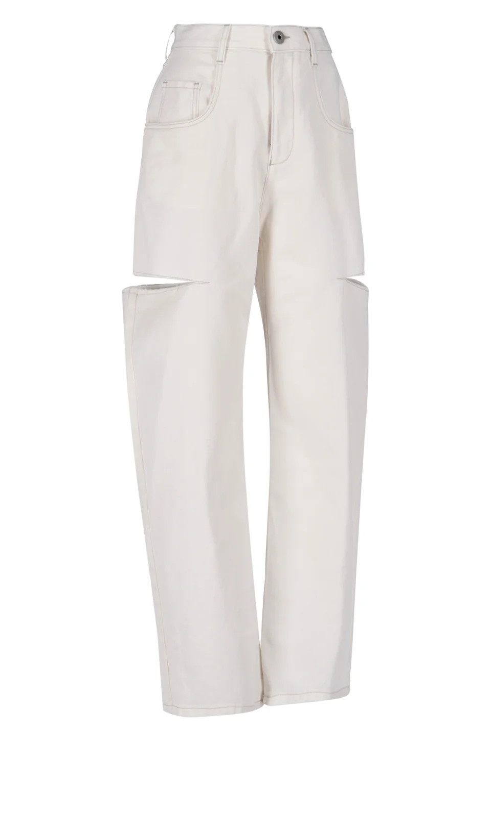 Maison Margiela Distressed Straight Leg Jeans | Cettire Global