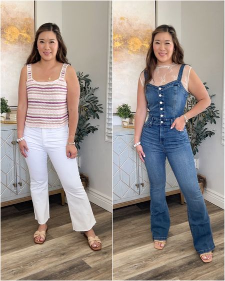 #WalmartPartner @Walmart Outfits by Jessica Simpson
Crochet Tank: Small
Ankle Flare: 6
Jumpsuit: 6